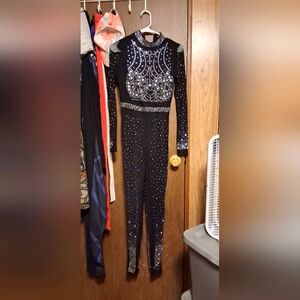 Black and Silver Embellished Jumpsuit